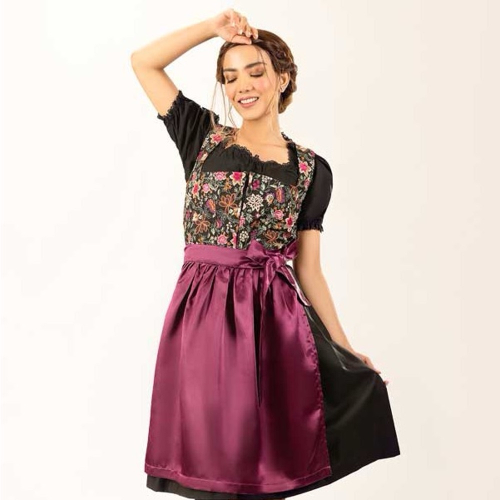 Traditional Dirndl in Rich Purple